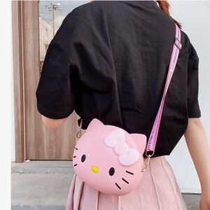 Hello Kitty "White" with Red Bow Crossbody Silicone Bag